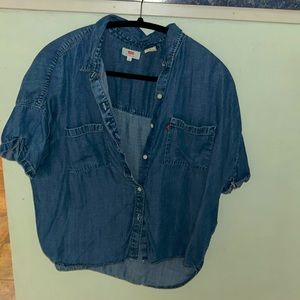 Button Down Women’s Jean Top